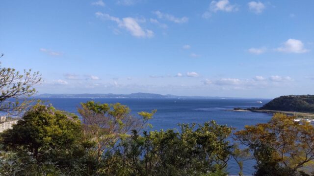 浦賀の海、向こうは房総半島です。