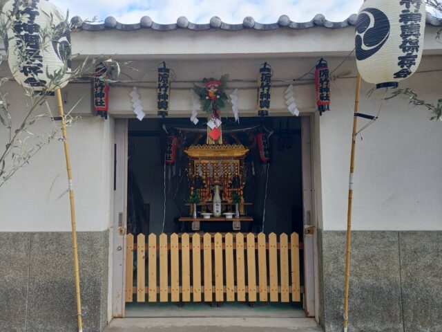 西糀谷の浜竹神社のお正月の準備