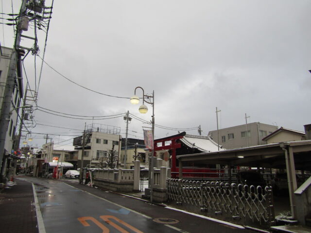 雪の降る観音堂商店会