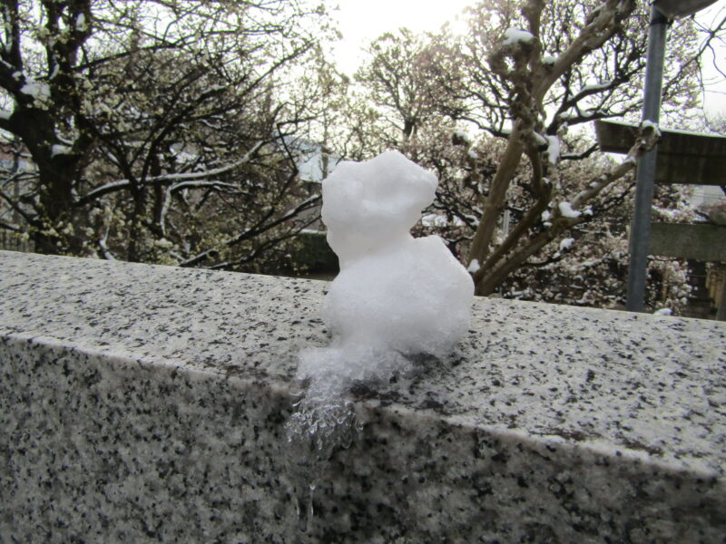 三徳稲荷神社の雪だるま